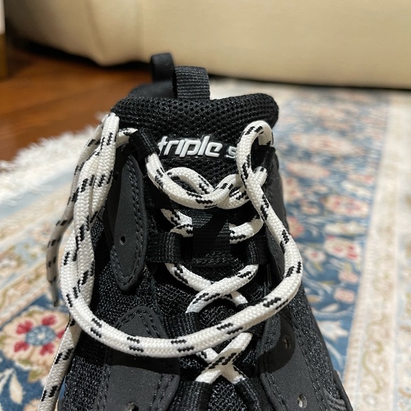 Mens Balenciaga Triple S Clear Sole Sneakers black neon size 10 - Picture 6 of 10